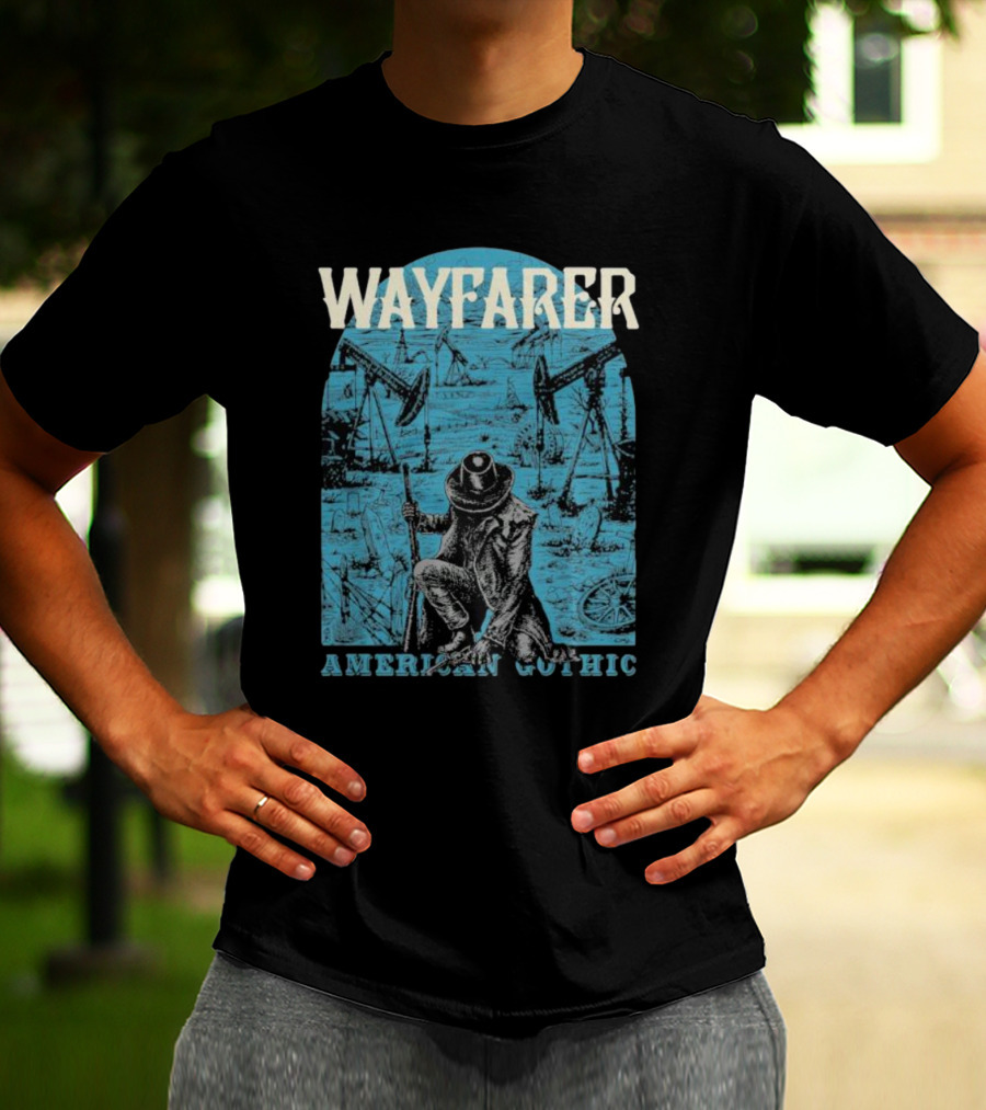 WAYFARER Oil Rig Cowboy American Gothic T-Shirt