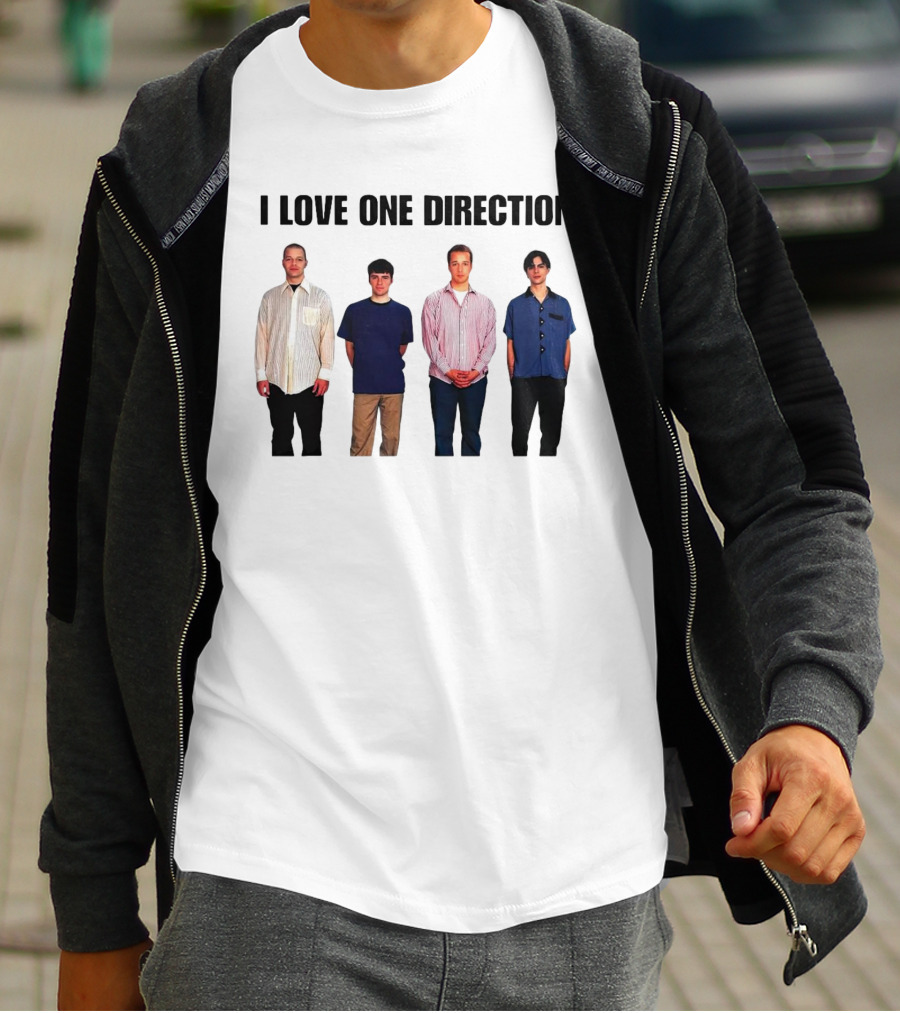 I Love One Direction Plaatse Nemen Baard Menswear T-Shirt