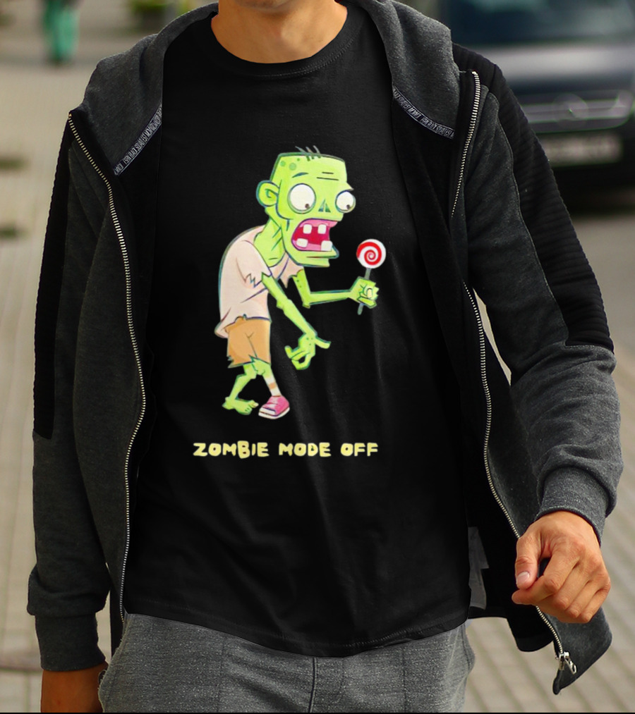 ZOMBIE MODE OFF LOLLIPOP CHARACTER VIBRANT T-Shirt