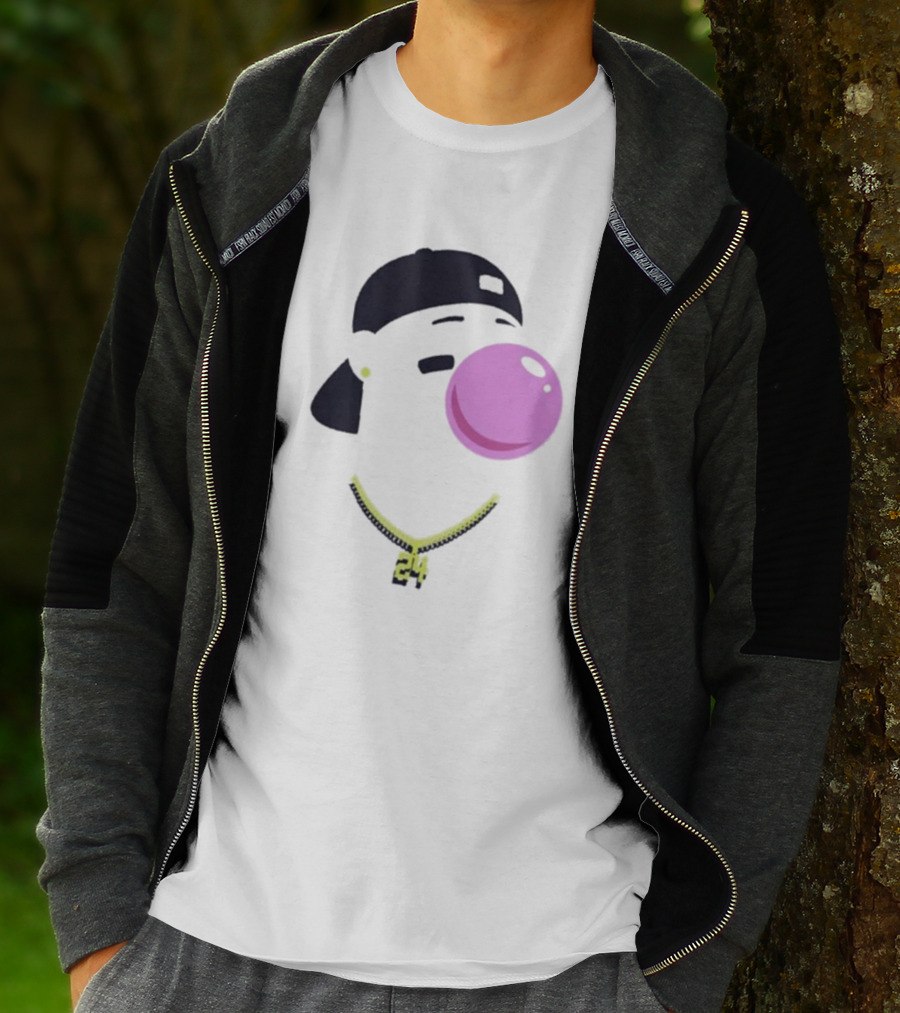 Griffey Clown Iconic Bubblegum Necklace 24 Player T-Shirt