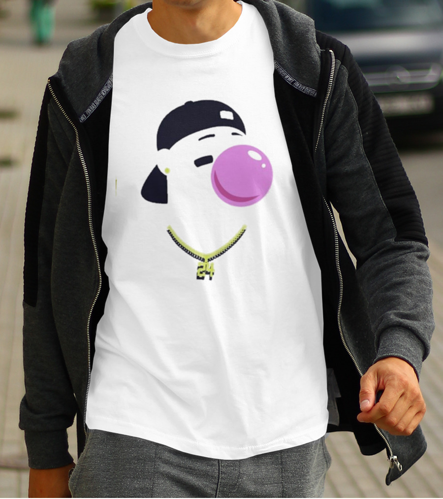 Griffey Clown Iconic Bubblegum Necklace 24 Player T-Shirt