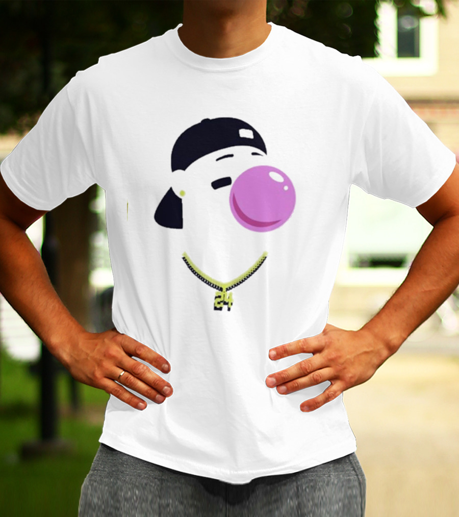 Griffey Clown Iconic Bubblegum Necklace 24 Player T-Shirt