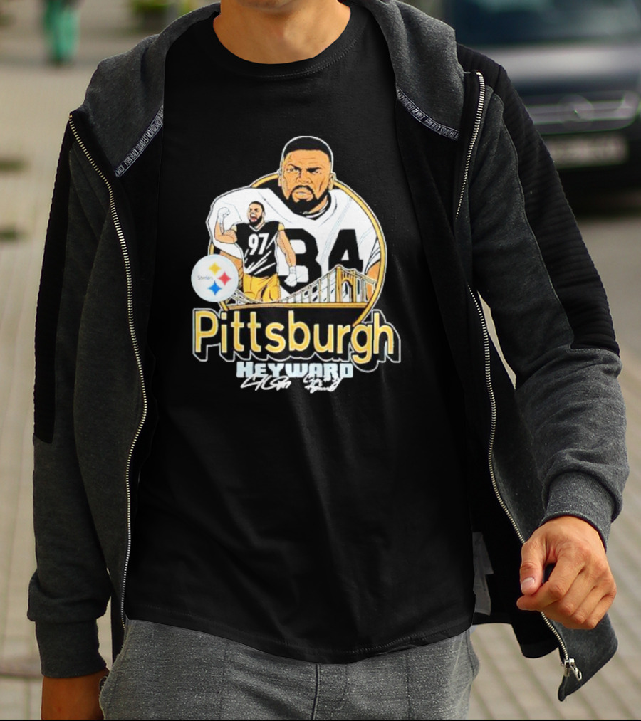 Pittsburgh Steelers Heyward 97 Ironhead Signature Bridge T-Shirt