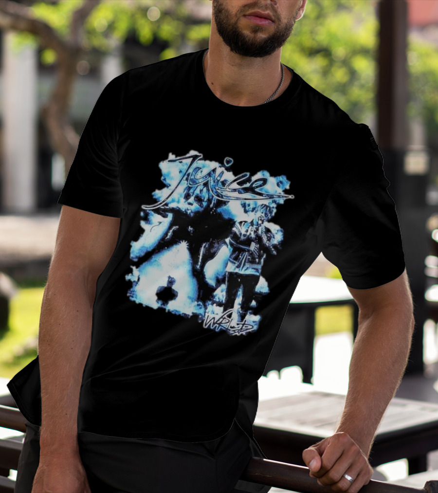 Juice Wrld Blue Collage With Signature Style Elements T-Shirt