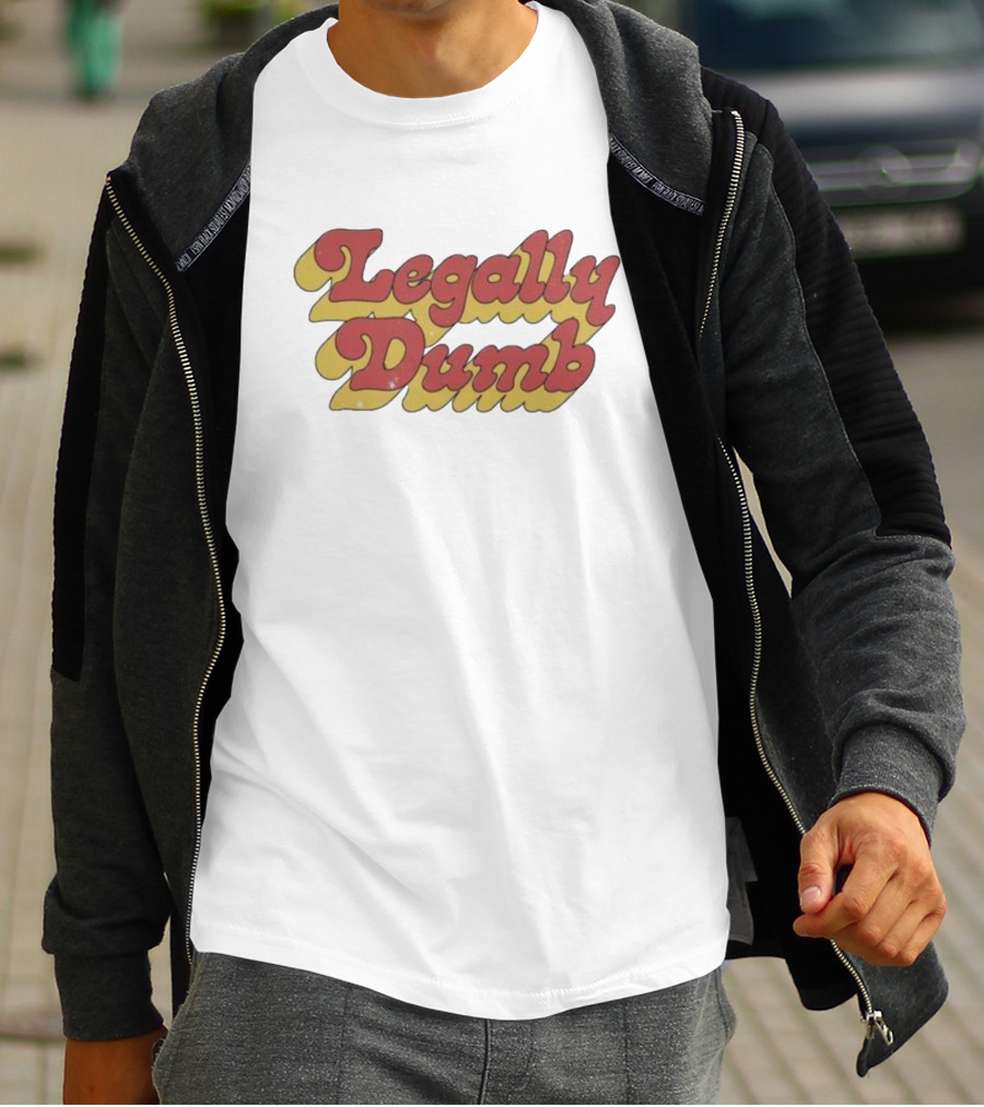 Legally Dumb Retro Style Red T-Shirt
