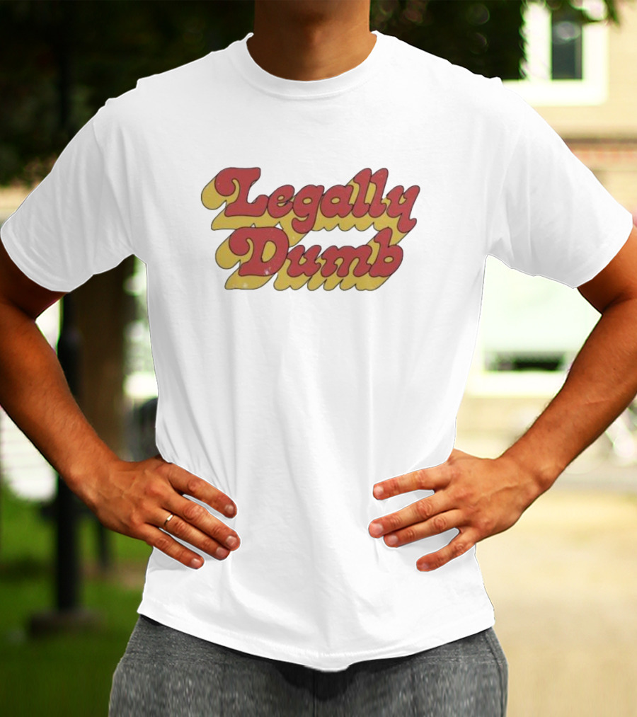 Legally Dumb Retro Style Red T-Shirt