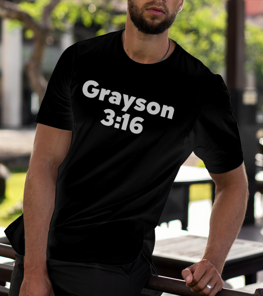 Grayson 3 16 Wrestling Style Fan T-Shirt