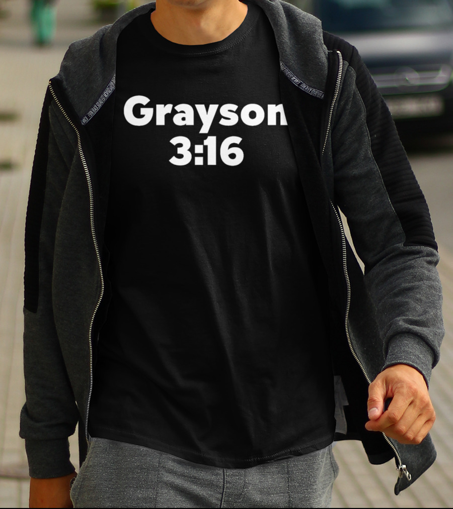 Grayson 3 16 Wrestling Style Fan T-Shirt
