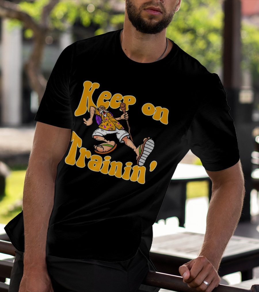 Master Roshi Keep On Trainin' Retro Style Sandals Hawaiian Shirt Cane T-Shirt