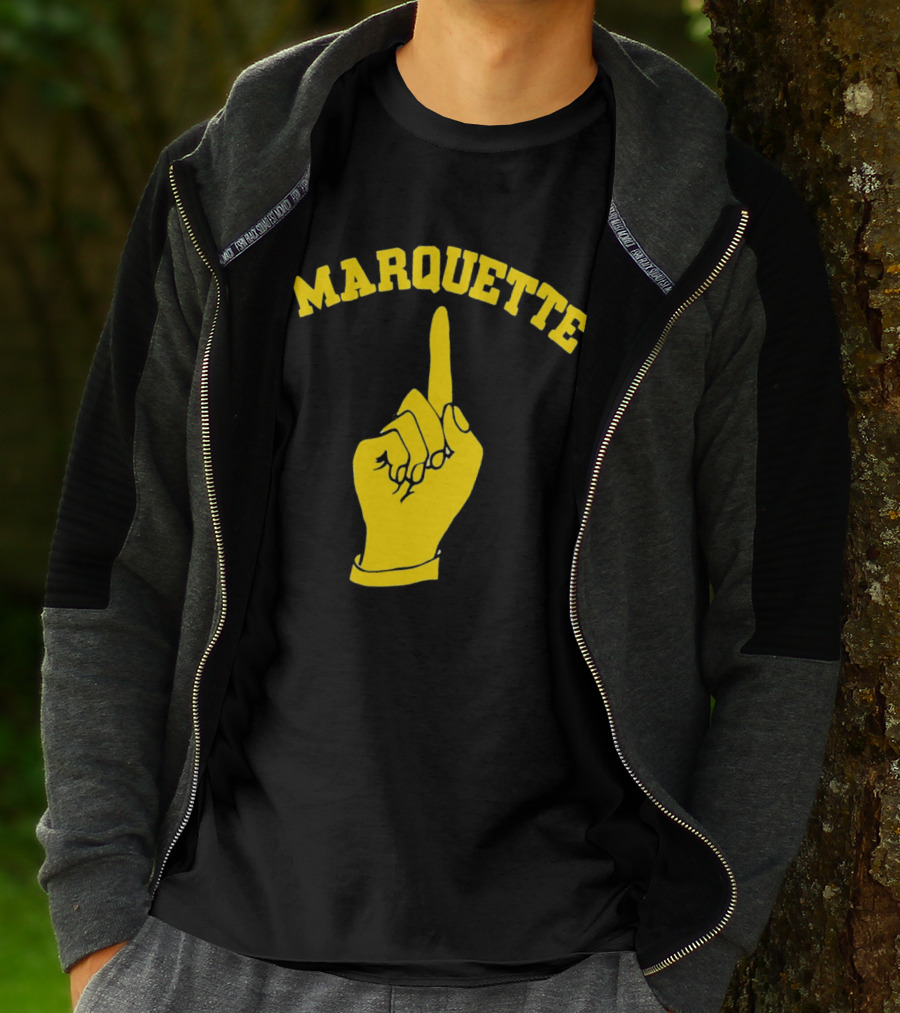 Marquette Yellow Number One Finger T-Shirt