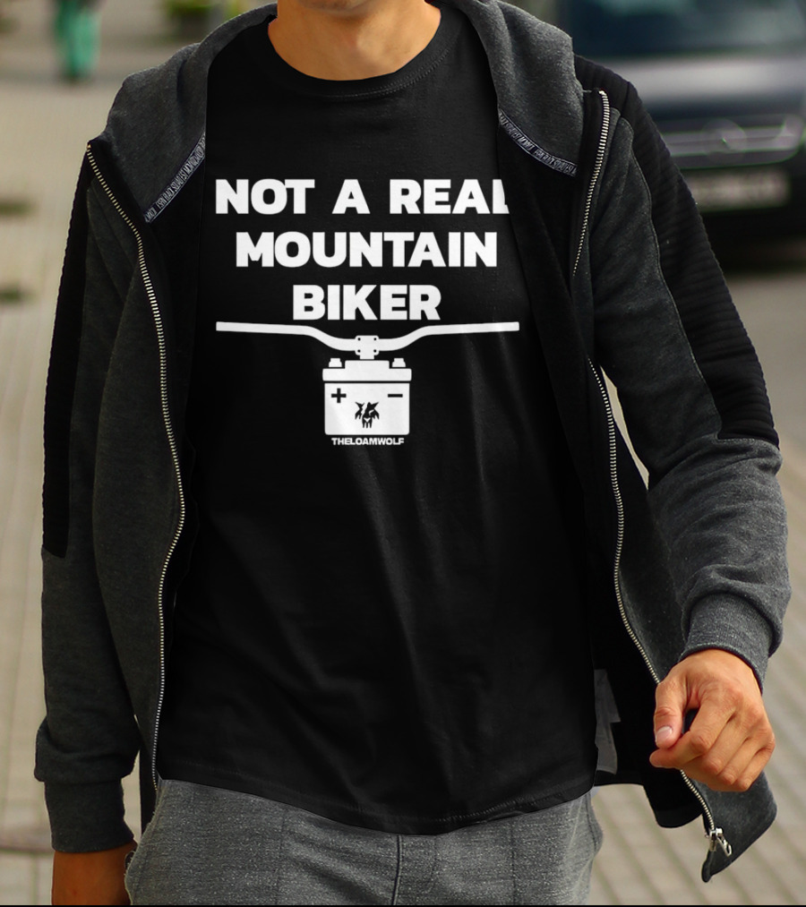 Not A Real Mountain Biker Handlebar TheLoamWolf T-Shirt