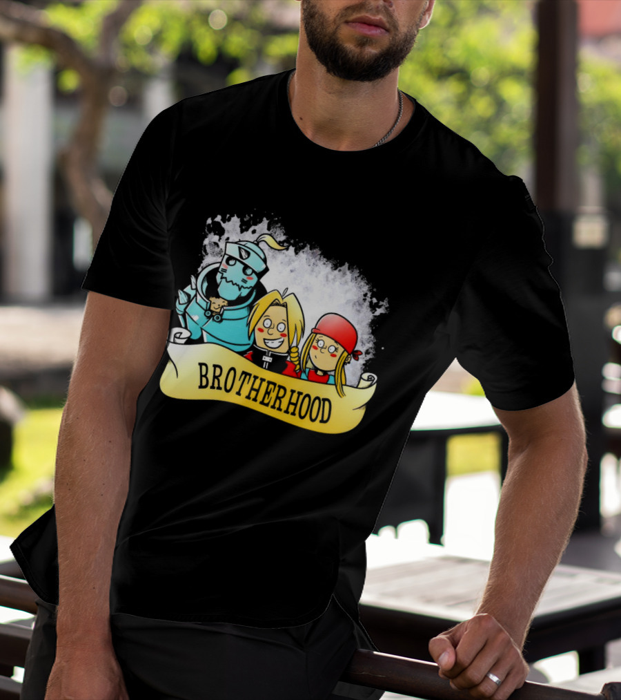 Brotherhood Alphonse Edward Winry Banner T-Shirt