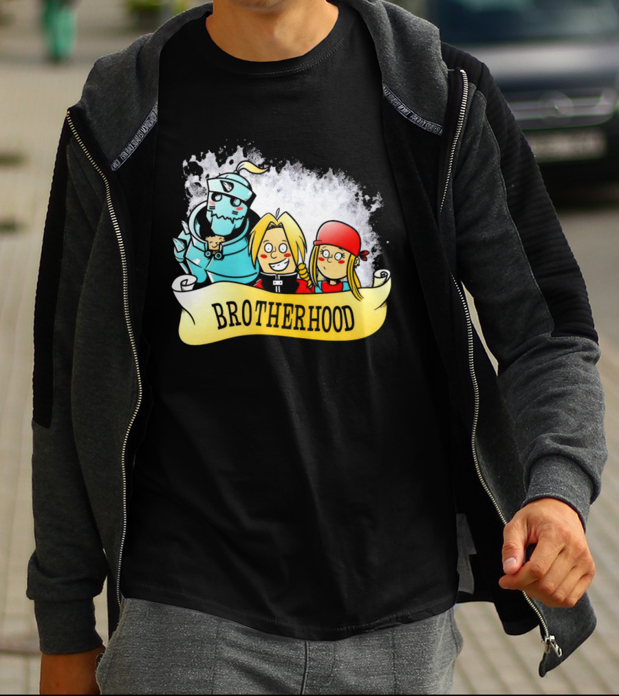 Brotherhood Alphonse Edward Winry Banner T-Shirt