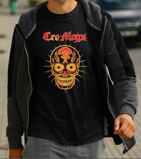 Cro-Mags Age Of The Dead Skull With Nuclear Explosion T-Shirt
