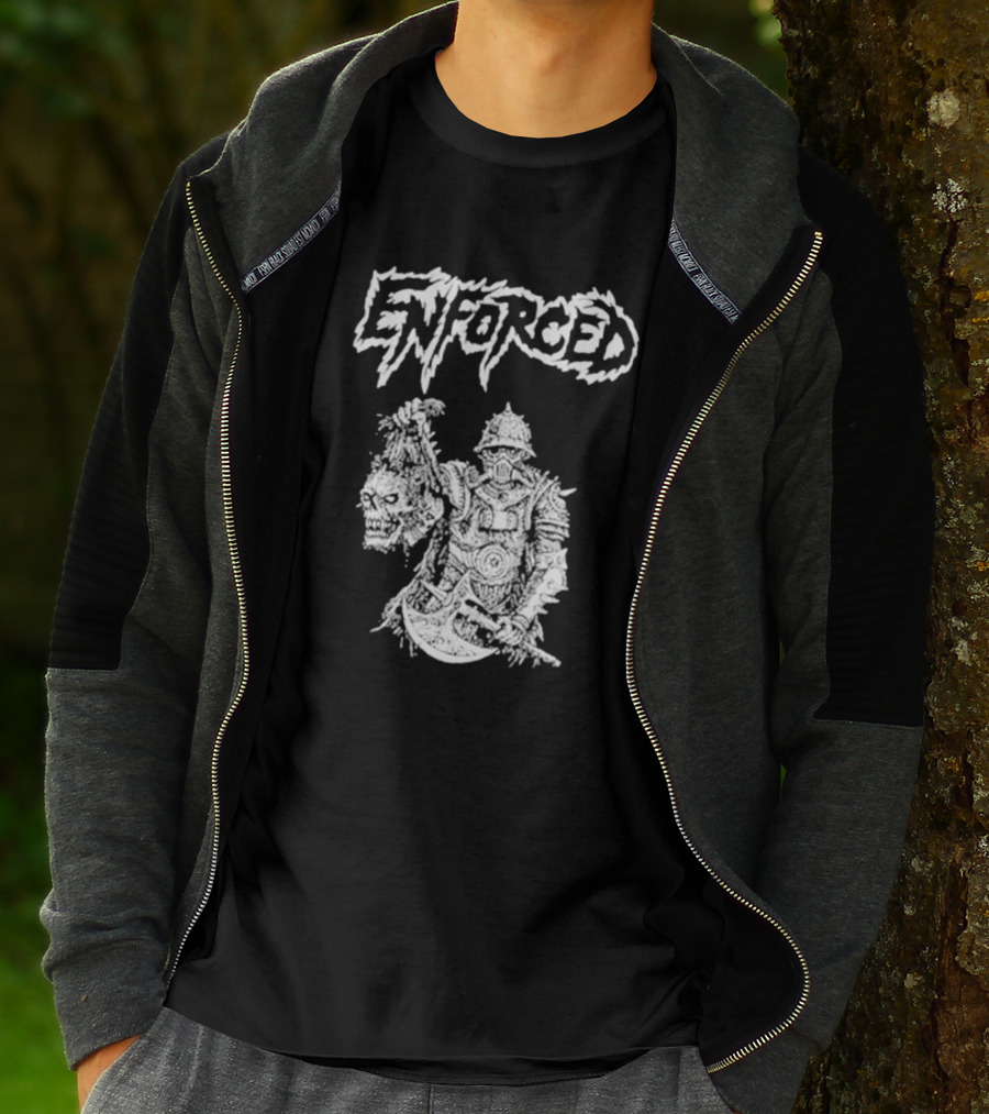 Enforced Warrior Holding Severed Head With Axe T-Shirt