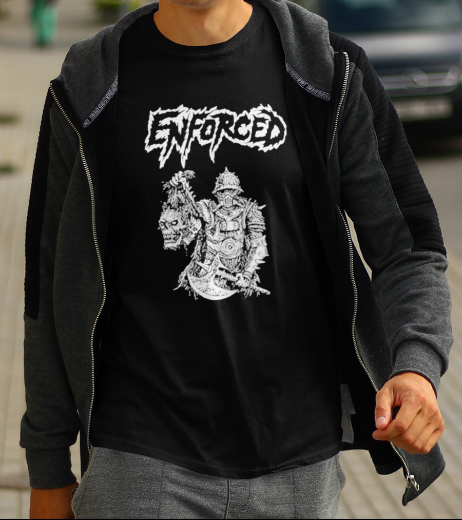 Enforced Warrior Holding Severed Head With Axe T-Shirt