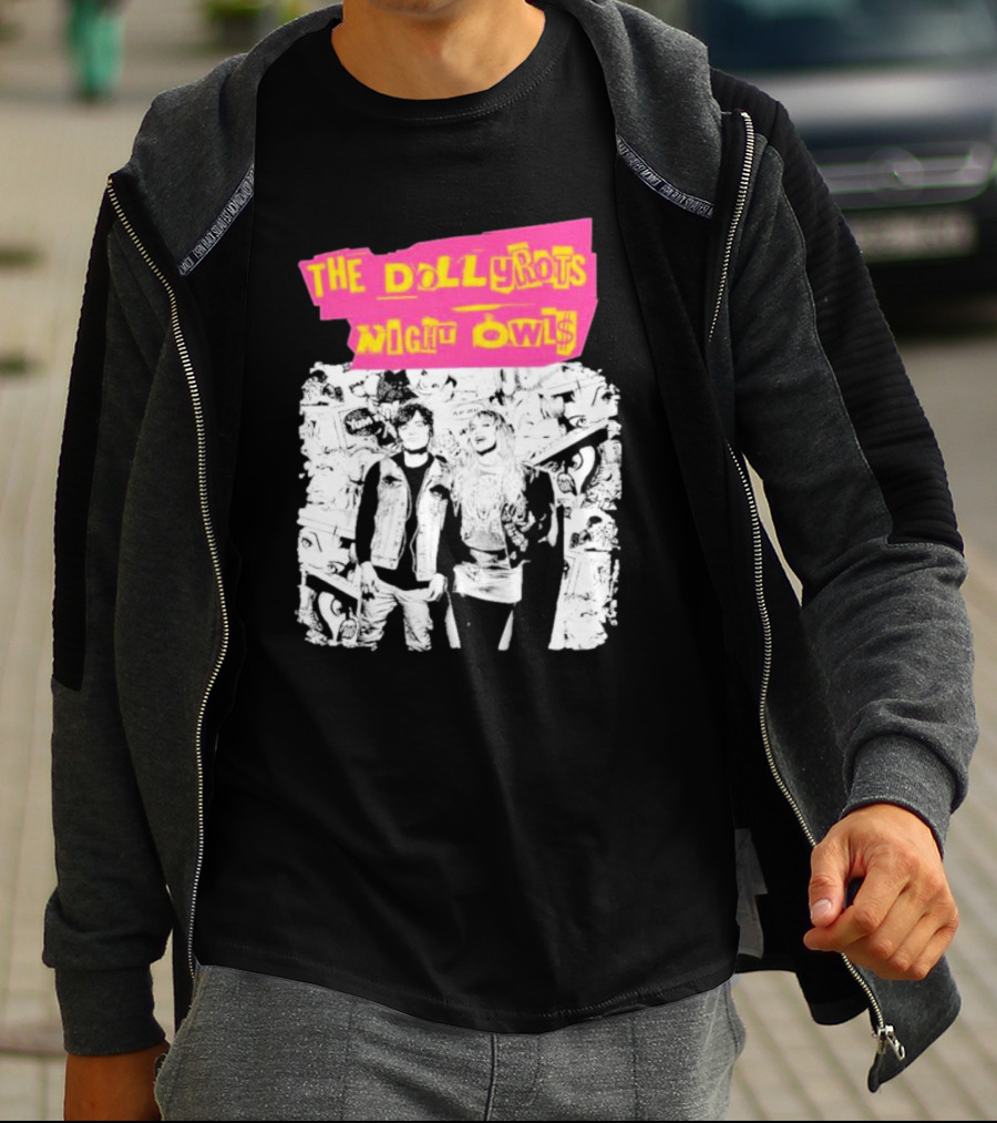The Dollyrots Night Owls Retro Album Collage T-Shirt