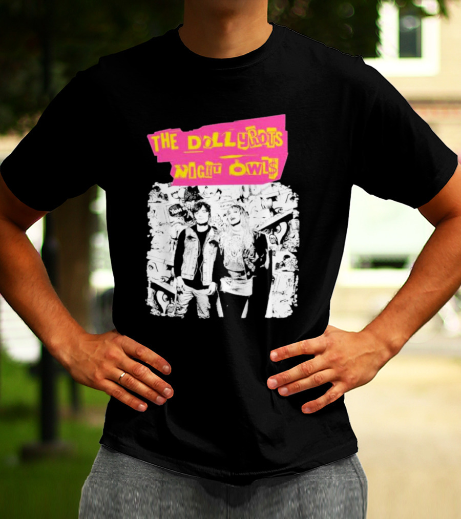 The Dollyrots Night Owls Retro Album Collage T-Shirt