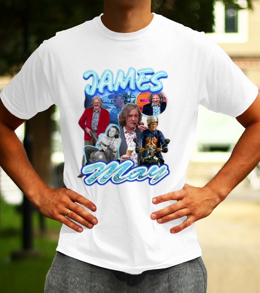 James May Vintage Ice Cream Motorbike Collage T-Shirt