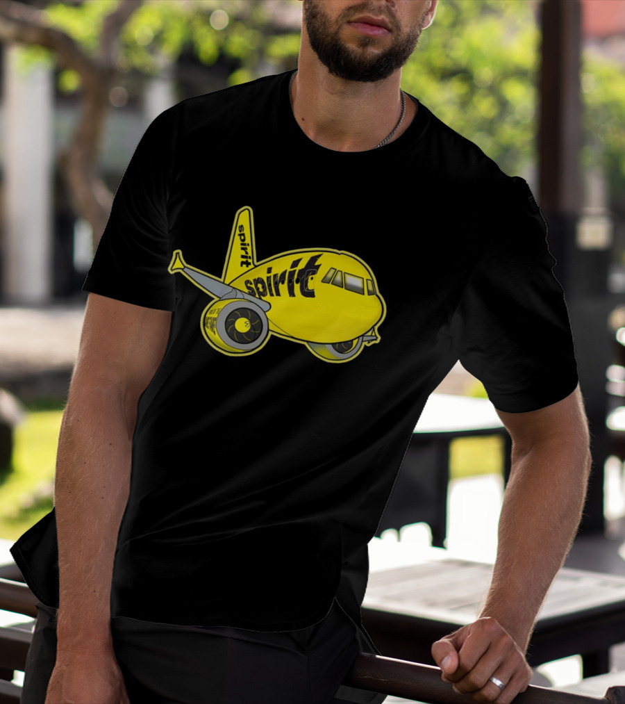 Spirit Airlines Airbus Cartoon Airplane T-Shirt