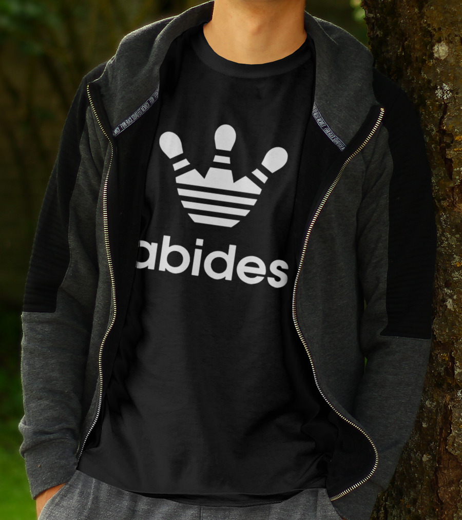 Abides Lebowski Bowling Crown Pins T-Shirt