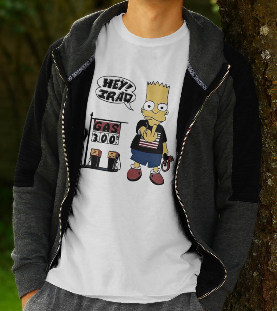 Bart Simpson Hey Iraq Gas 3.00 T-Shirt