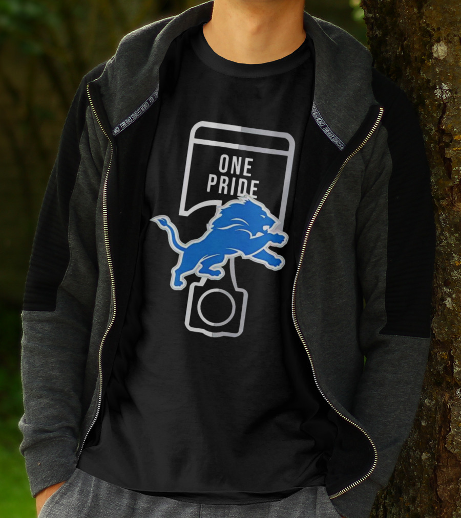 Detroit Lions One Pride Blue Lion T-Shirt