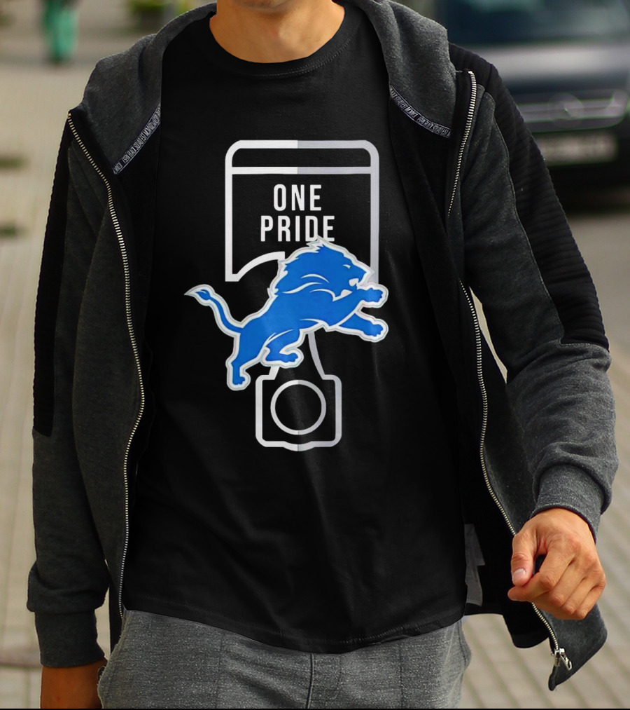 Detroit Lions One Pride Blue Lion T-Shirt