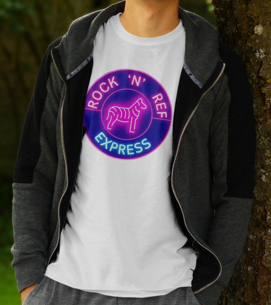 Rock 'N' Ref Express Jesse Beeler Tag Neon Zebra T-Shirt