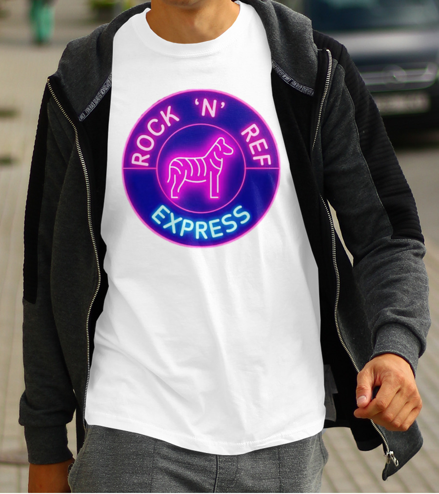 Rock 'N' Ref Express Jesse Beeler Tag Neon Zebra T-Shirt
