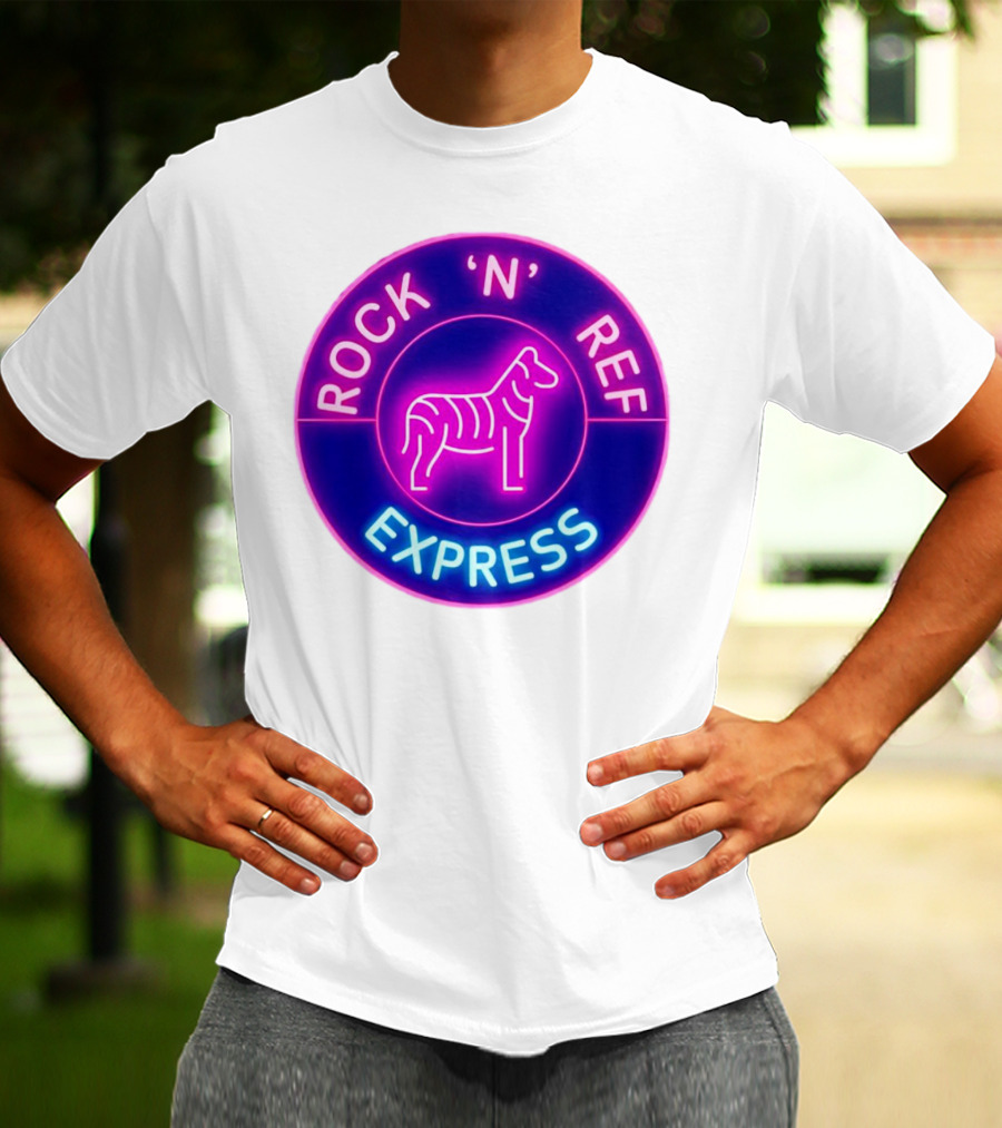 Rock 'N' Ref Express Jesse Beeler Tag Neon Zebra T-Shirt