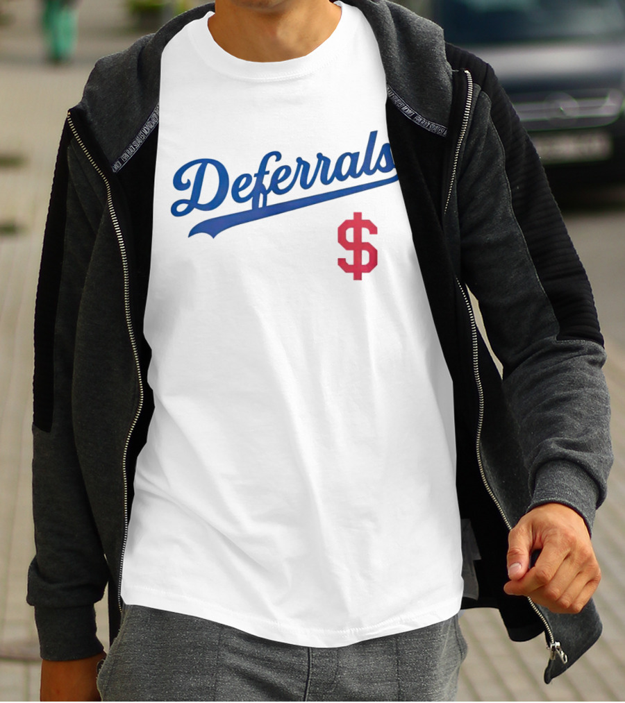 Los Angeles Deferrals Baseball Dollar Sign T-Shirt