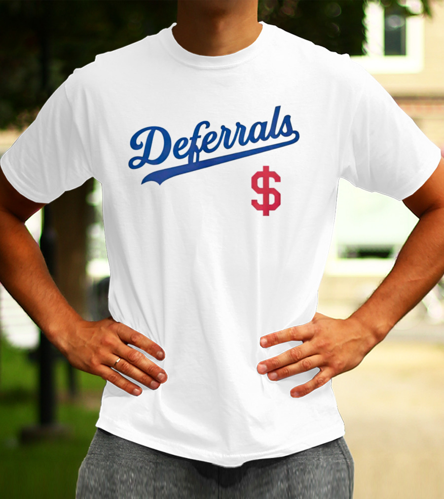 Los Angeles Deferrals Baseball Dollar Sign T-Shirt