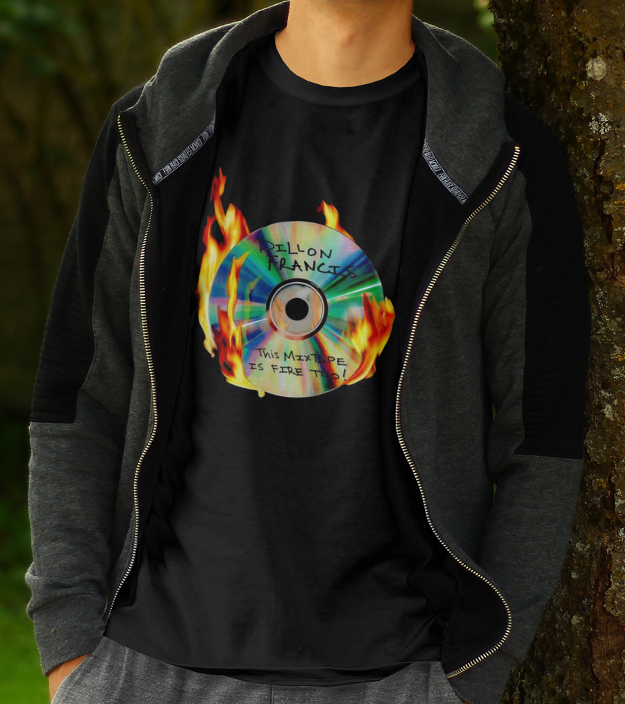 Dillon Francis This Mixtape Is Fire Too CD Flames T-Shirt