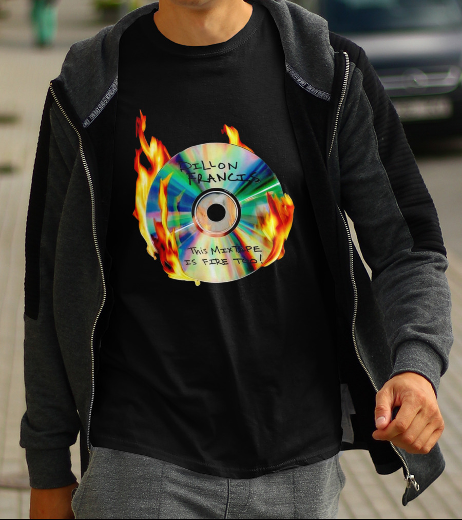 Dillon Francis This Mixtape Is Fire Too CD Flames T-Shirt