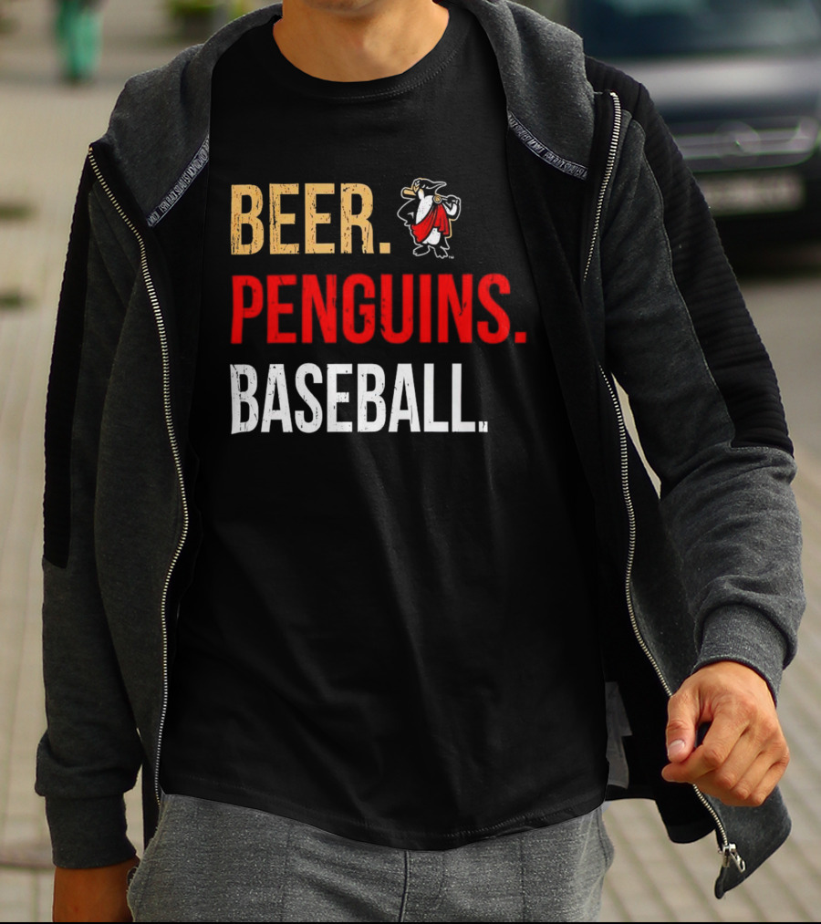 Beer Penguins Baseball 108 Stitches T-Shirt