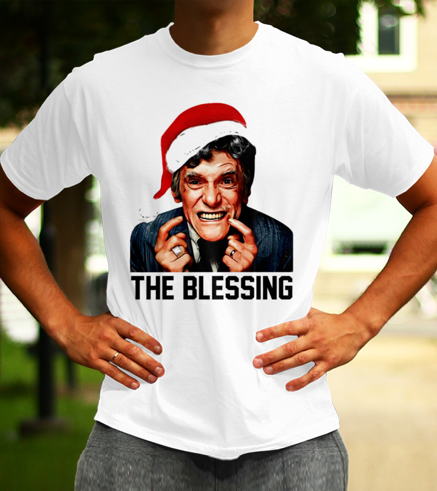 The Blessing Uncle Lewis Christmas Vacation Santa Hat T-Shirt