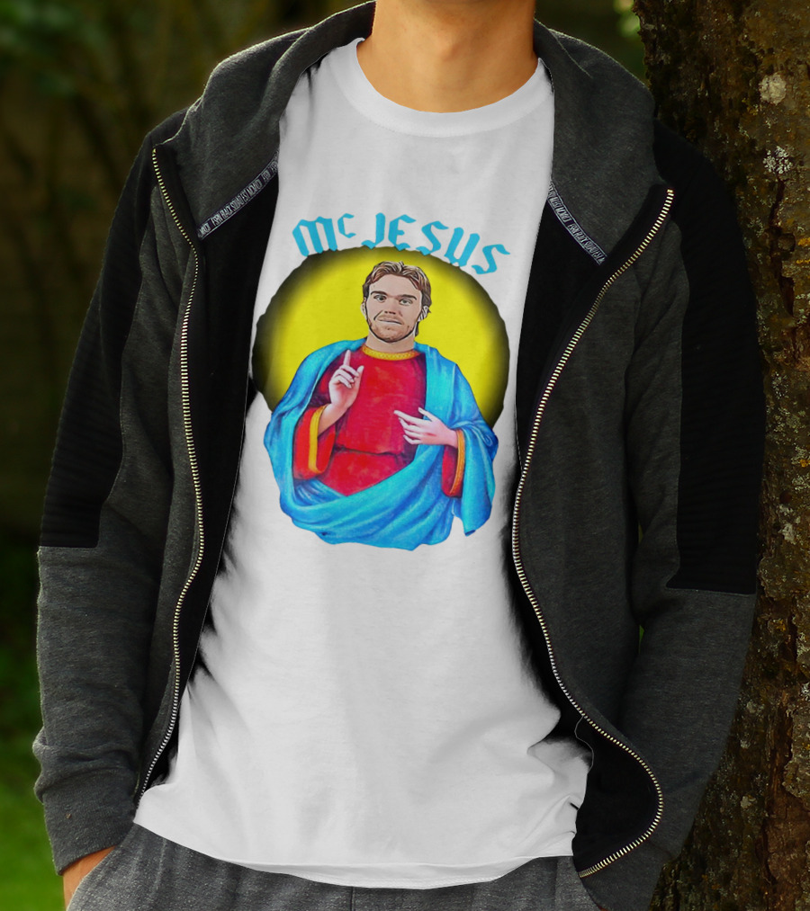 Connor McDavid McJesus Iconic Sports T-Shirt