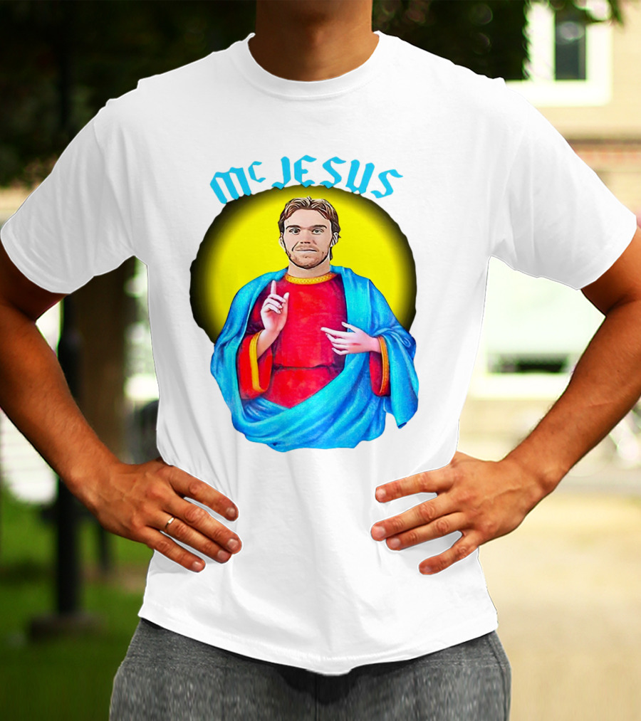 Connor McDavid McJesus Iconic Sports T-Shirt