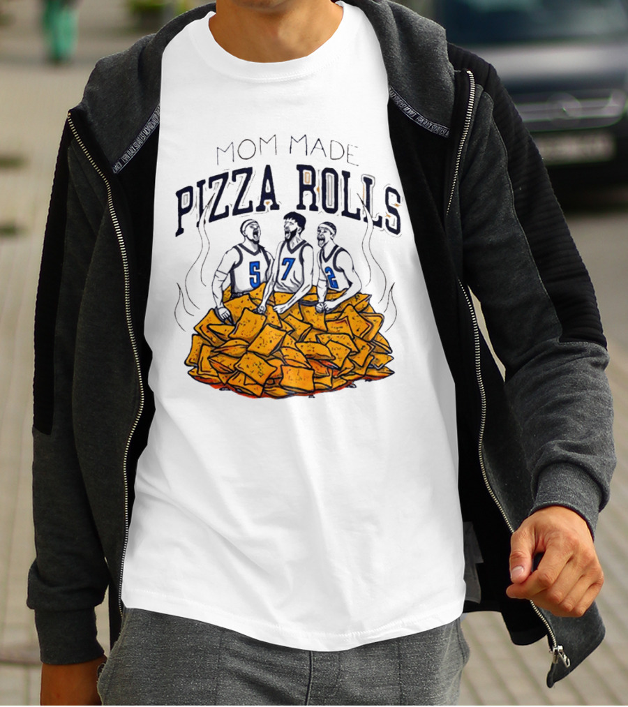 Mom Made Pizza Rolls Basketball Players Over Snacks T-Shirt