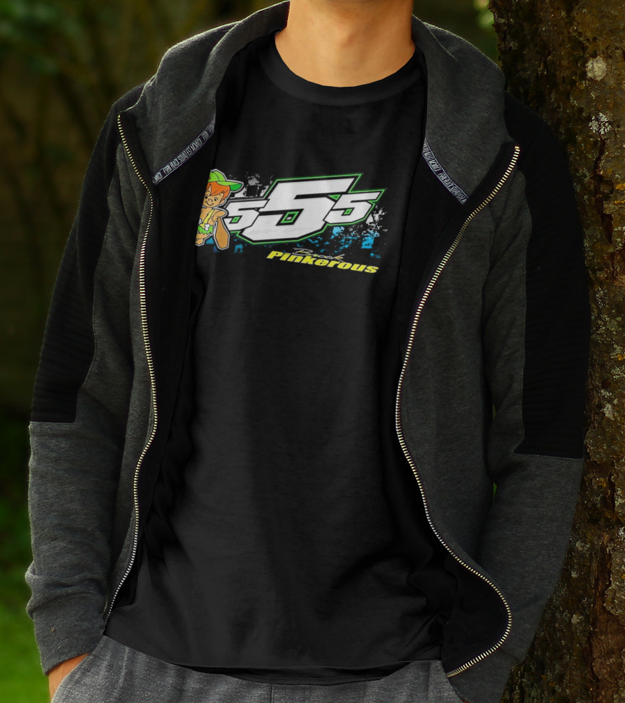 555 Brock Pinkerous Racing Cartoon Character T-Shirt