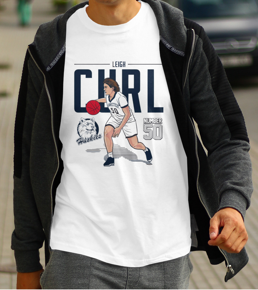 Leigh Curl Number 50 UConn Huskies Basketball T-Shirt