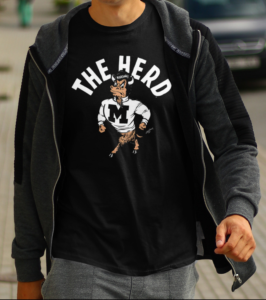 Marshall The Herd M Logo Mascot T-Shirt
