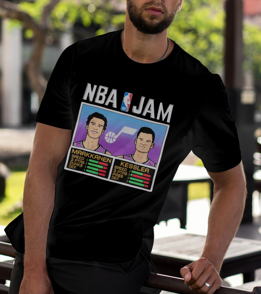NBA Jam Jazz Markkanen Kessler Player Stats T-Shirt