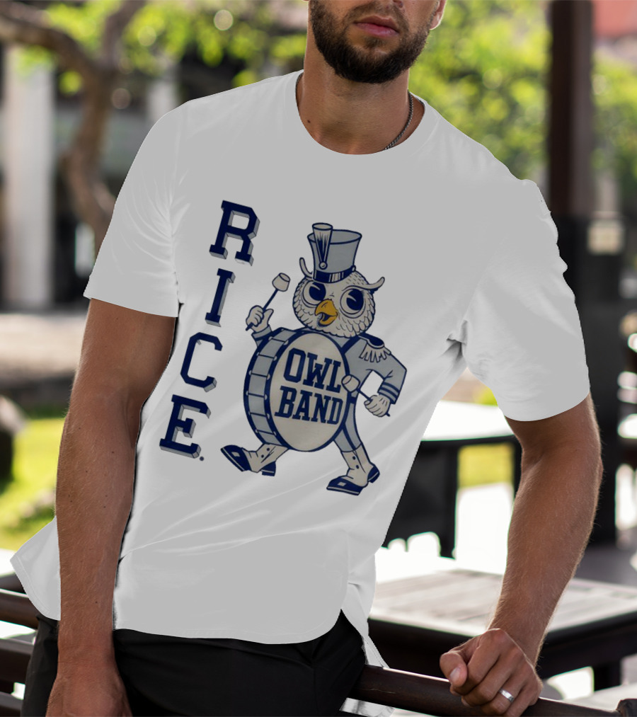 Rice Owl Band Drum Major Vintage T-Shirt