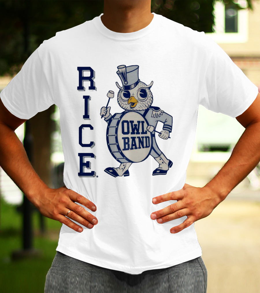 Rice Owl Band Drum Major Vintage T-Shirt