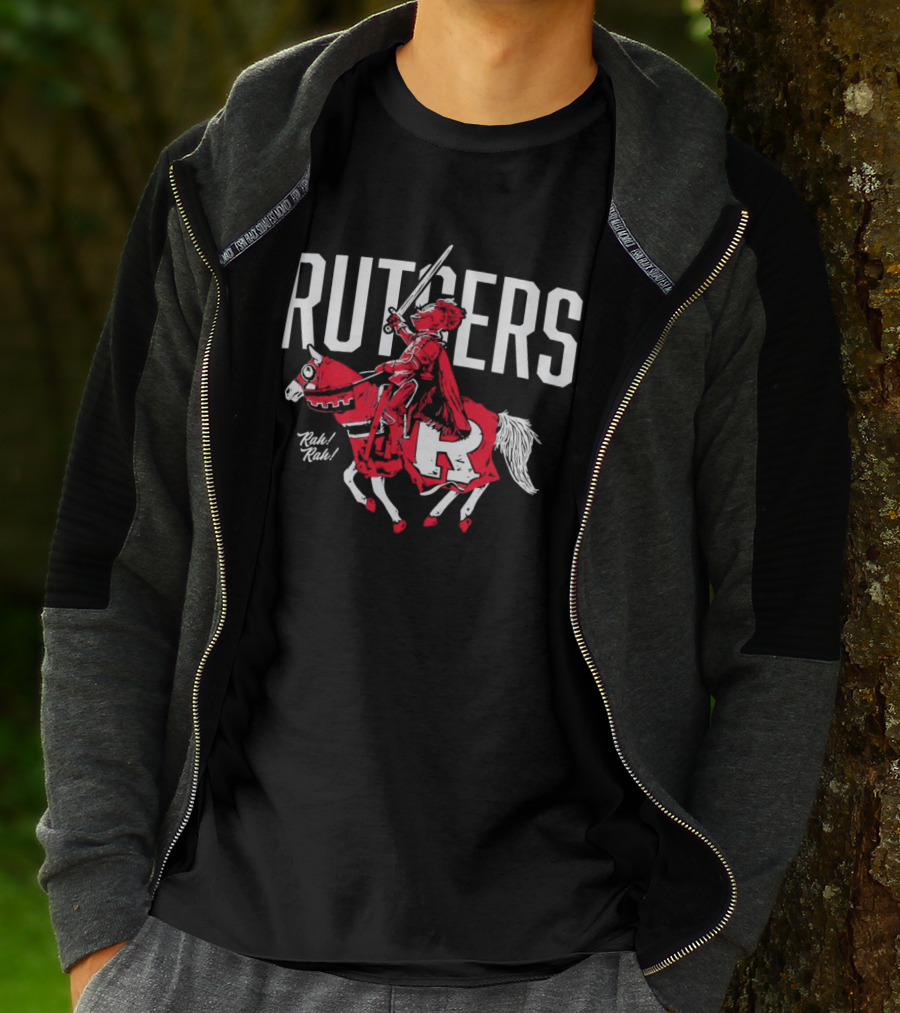 Rutgers Scarlet Knights Mascot Rah Rah Sword Horse T-Shirt