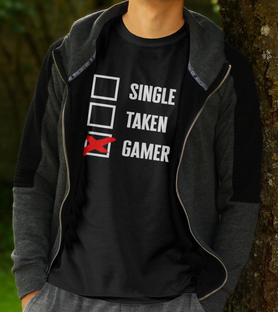 Single Taken Gamer Checkbox With Red X T-Shirt