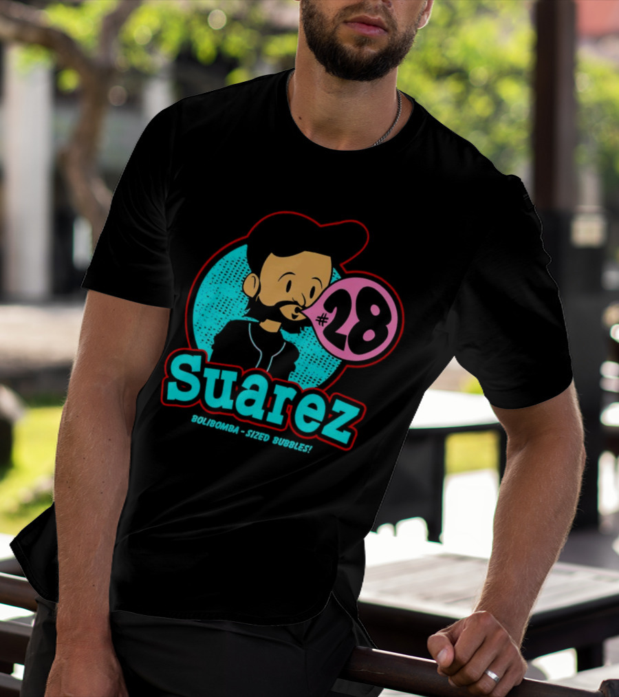 Suarez #28 Bolibomba Sized Bubbles Cartoon Cincinnati Reds Bubblegum T-Shirt