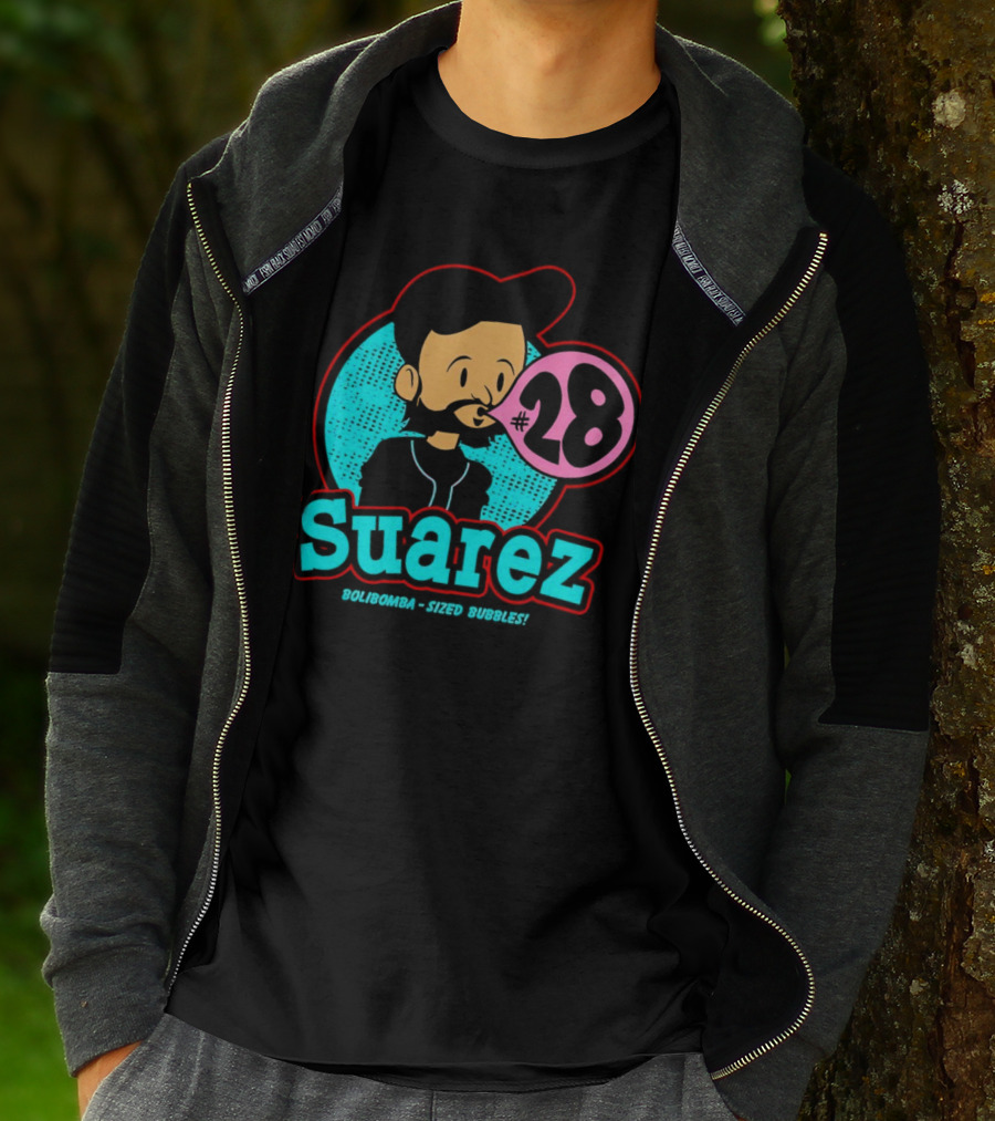 Suarez #28 Bolibomba Sized Bubbles Cartoon Cincinnati Reds Bubblegum T-Shirt